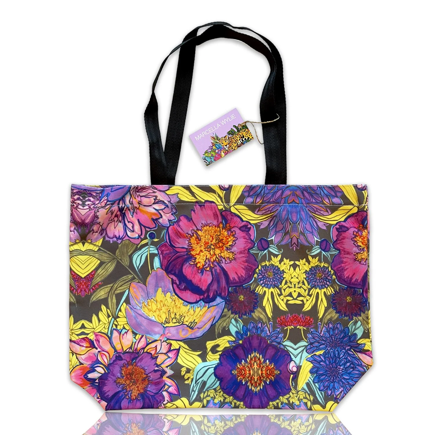 Society6 ケース green peonies by Marcella Wylie Peony Pattern Green Floral Tote Bag — Botanical Art